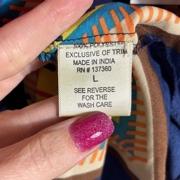 NWT Live 4 Truth Colorful Geometric Tribal Print Shift Mini Dress Size Large - Picture 5 of 6